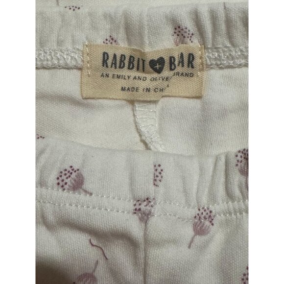 Rabbit & Bear Organic Cotton Baby Outfit Set 18 Months Purple Top White Leggings - Picture 8 of 10